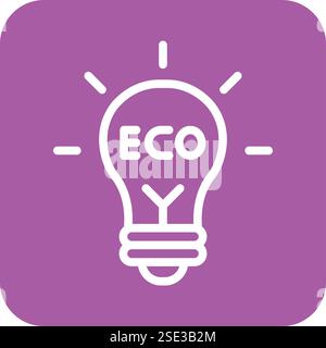 Eco light Vector Icon Design Illustration Stock Vector