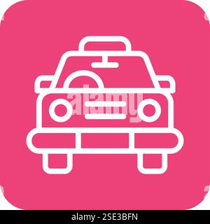 Taxi Vector Icon Design Illustration Stock Vector