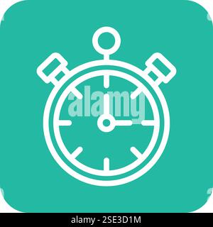 Stopwatch Vector Icon Design Illustration Stock Vector
