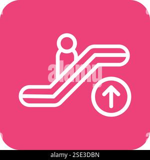 Escalator up Vector Icon Design Illustration Stock Vector