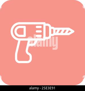 Drill Vector Icon Design Illustration Stock Vector