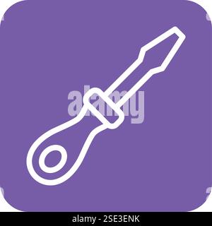 Screwdriver Vector Icon Design Illustration Stock Vector