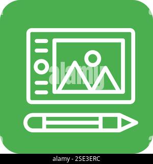Graphic tablet Vector Icon Design Illustration Stock Vector