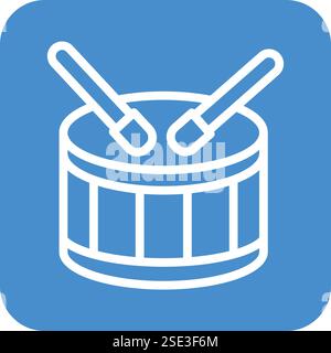 Drum Vector Icon Design Illustration Stock Vector