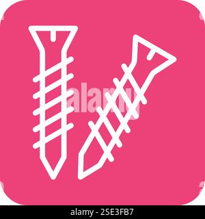 Screws Vector Icon Design Illustration Stock Vector