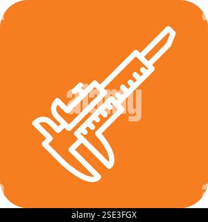 Caliper Vector Icon Design Illustration Stock Vector