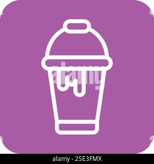 Paint bucket Vector Icon Design Illustration Stock Vector