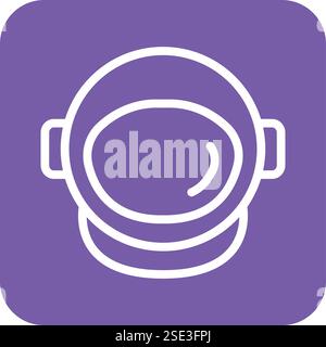 Astronaut helmet Vector Icon Design Illustration Stock Vector