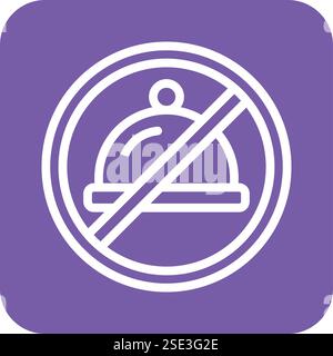 No eating Vector Icon Design Illustration Stock Vector