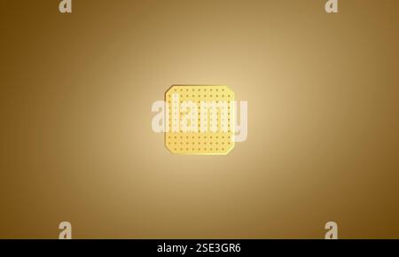 Golden chips on golden background Stock Vector