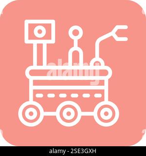 Mars rover Vector Icon Design Illustration Stock Vector