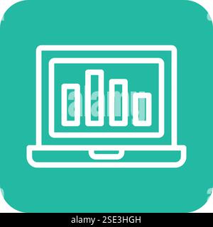 Online graph Vector Icon Design Illustration Stock Vector