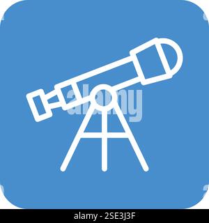 Telescope Vector Icon Design Illustration Stock Vector