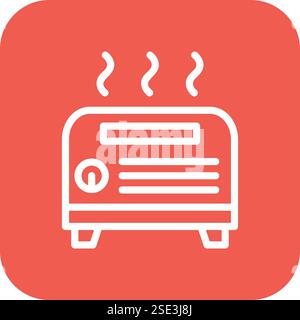 Toaster Vector Icon Design Illustration Stock Vector