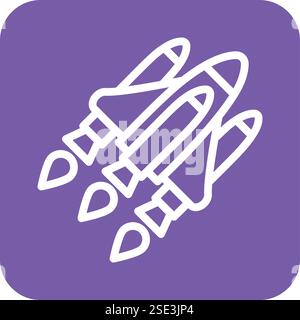 Space shuttle Vector Icon Design Illustration Stock Vector