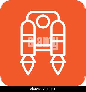 Jetpack Vector Icon Design Illustration Stock Vector
