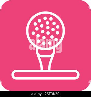 Golf ball Vector Icon Design Illustration Stock Vector