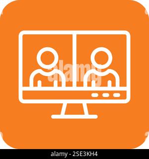 Video chat Vector Icon Design Illustration Stock Vector