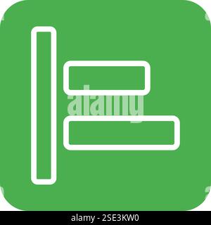 Left alignment Vector Icon Design Illustration Stock Vector