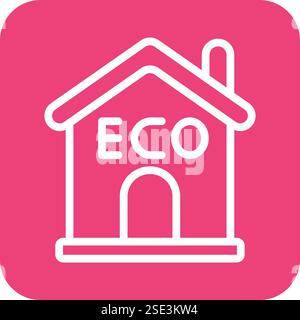 Eco house Vector Icon Design Illustration Stock Vector