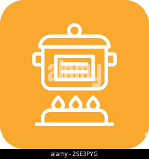 Cooker Vector Icon Design Illustration Stock Vector
