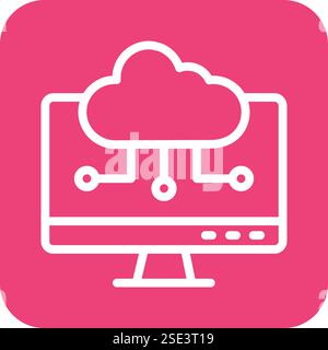 Cloud computing Vector Icon Design Illustration Stock Vector
