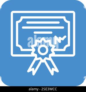 Diploma Vector Icon Design Illustration Stock Vector