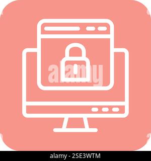 Web security Vector Icon Design Illustration Stock Vector