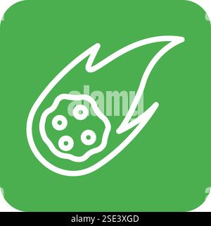 Comet Vector Icon Design Illustration Stock Vector