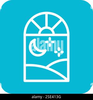 Window Vector Icon Design Illustration Stock Vector
