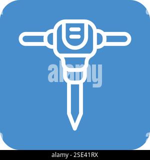 Jackhammer Vector Icon Design Illustration Stock Vector