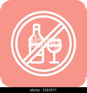 No alcohol Vector Icon Design Illustration Stock Vector