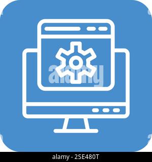Web setting Vector Icon Design Illustration Stock Vector