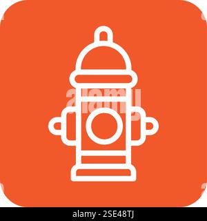 Fire hydrant Vector Icon Design Illustration Stock Vector
