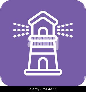 Lighthouse Vector Icon Design Illustration Stock Vector