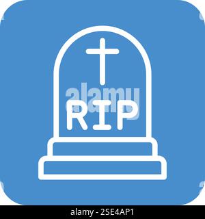 Grave Vector Icon Design Illustration Stock Vector