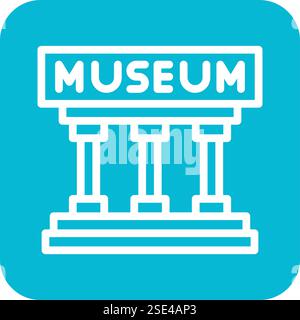 Museum Vector Icon Design Illustration Stock Vector
