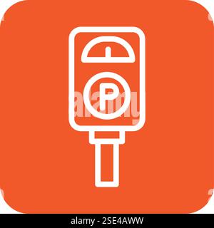 Parking meter Vector Icon Design Illustration Stock Vector