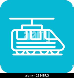 Electric train Vector Icon Design Illustration Stock Vector