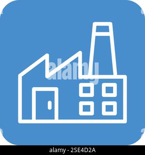 Factory Vector Icon Design Illustration Stock Vector