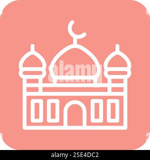 Mosque Vector Icon Design Illustration Stock Vector