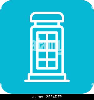 Phone booth Vector Icon Design Illustration Stock Vector