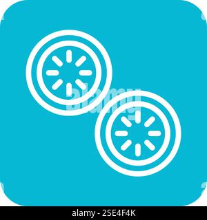 Cucumber slice Vector Icon Design Illustration Stock Vector