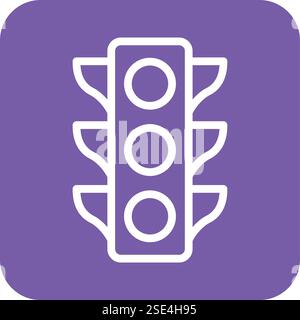Traffic light Vector Icon Design Illustration Stock Vector