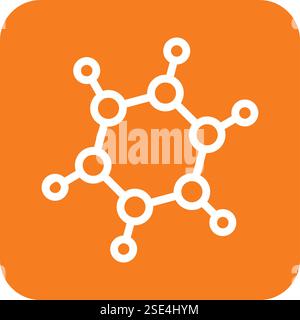 Bio molecules Vector Icon Design Illustration Stock Vector