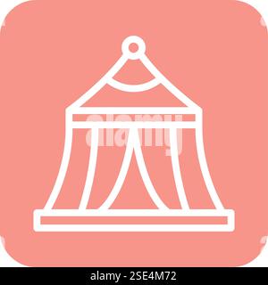 Circus tent Vector Icon Design Illustration Stock Vector