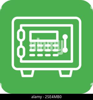 Safe box Vector Icon Design Illustration Stock Vector