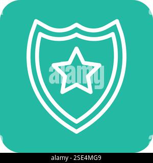 Police badge Vector Icon Design Illustration Stock Vector