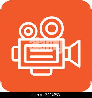Movie camera Vector Icon Design Illustration Stock Vector