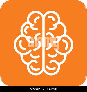 Human brain Vector Icon Design Illustration Stock Vector